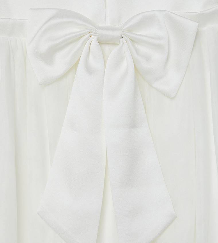 Tulle Skirt Bow Back Flowergirl Dress