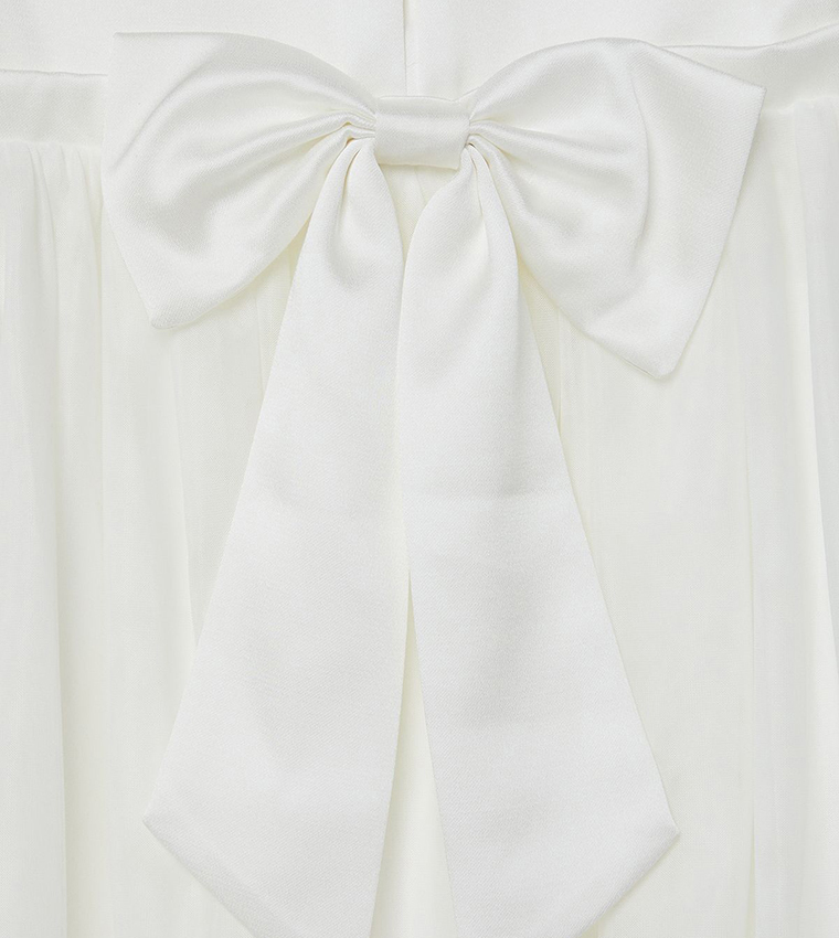 Tulle Skirt Bow Back Flowergirl Dress