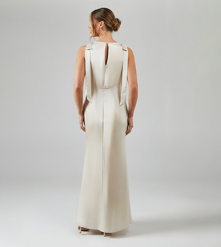 Coast Honoured Petite Sleeveless Satin Maxi Bridesmaid Dress