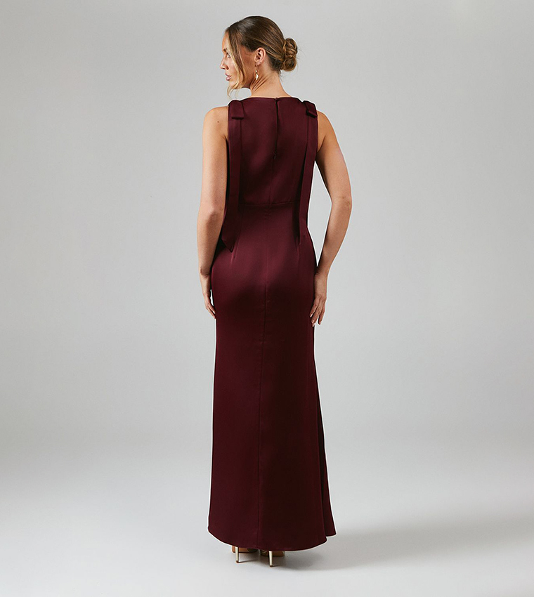 Coast Honoured Petite Sleeveless Satin Maxi Bridesmaid Dress