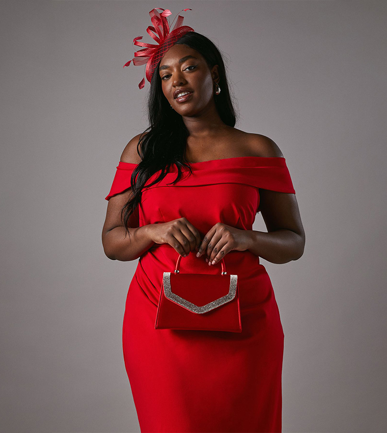 Angel Embellished Top Handle Bag