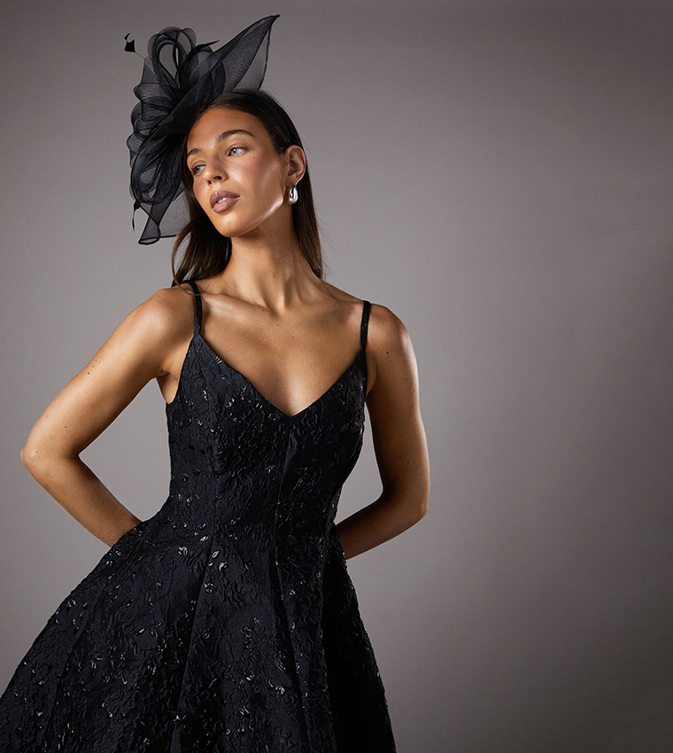 Jacquard Cami Midi Dress