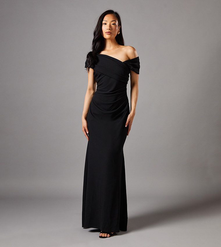 Solid Scuba Maxi Dress
