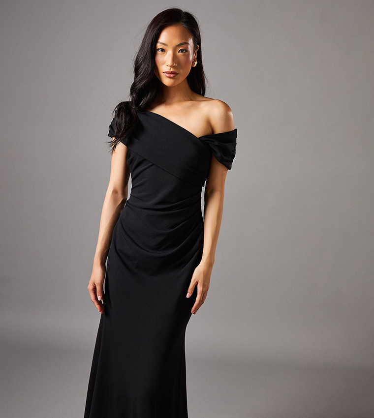 Solid Scuba Maxi Dress