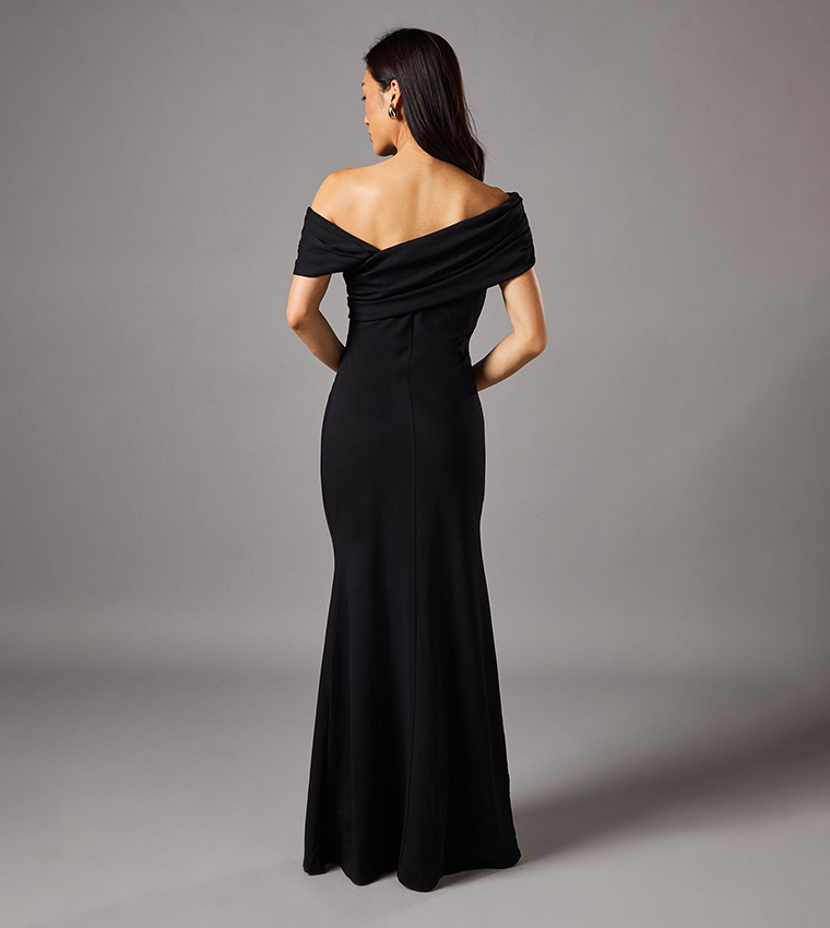 Solid Scuba Maxi Dress