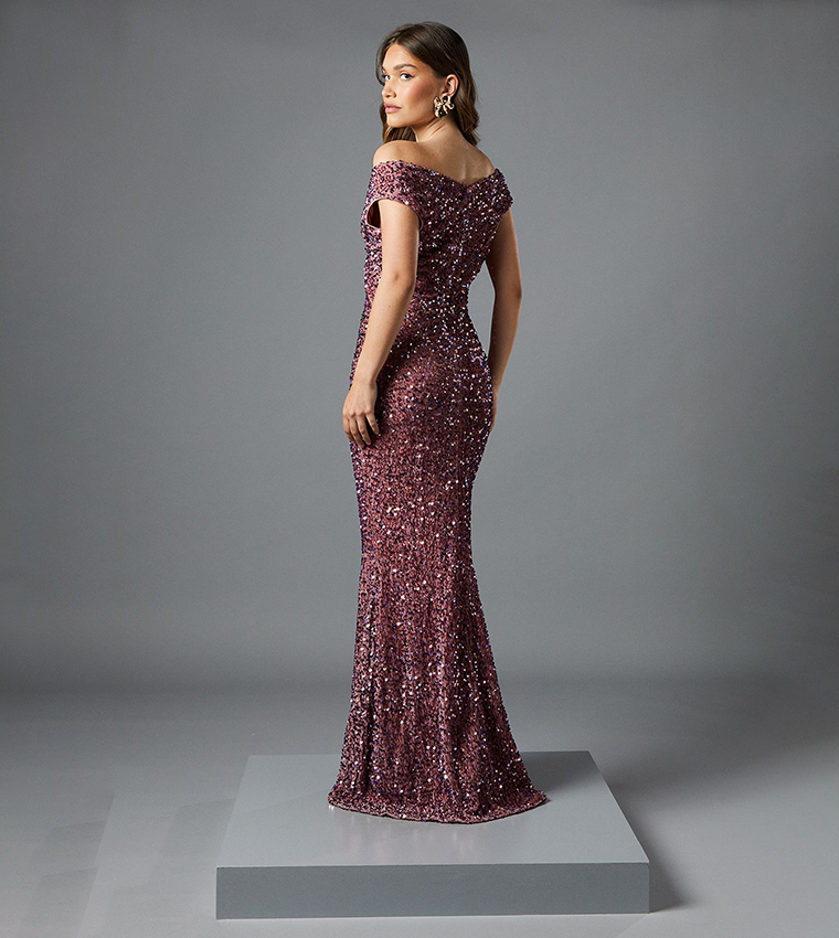 Bardot Velvet Sequin Maxi Dress