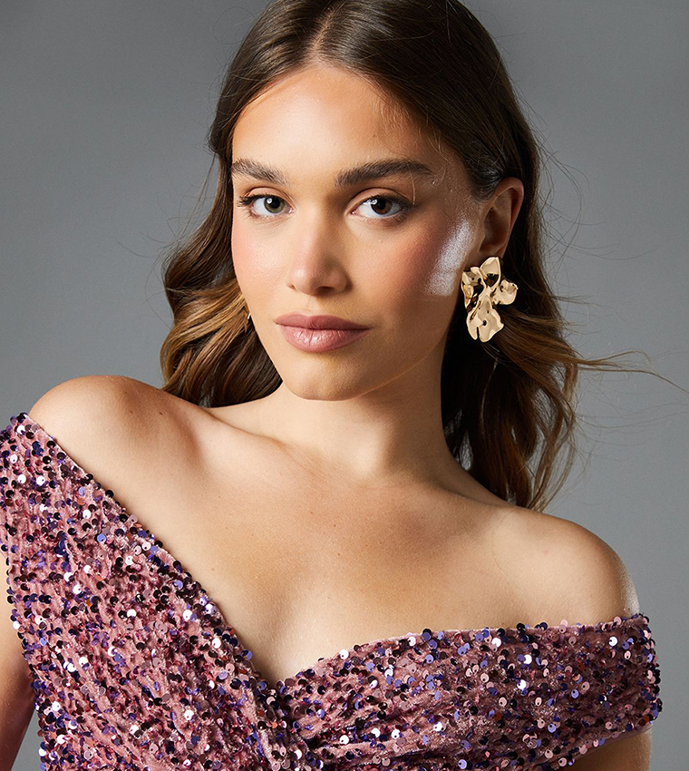 Bardot Velvet Sequin Maxi Dress