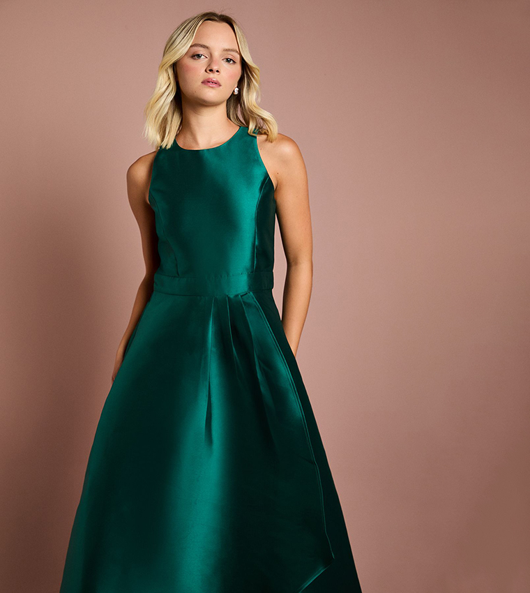 Teen Coast Twill Waterfall Bridesmaids Maxi Dress