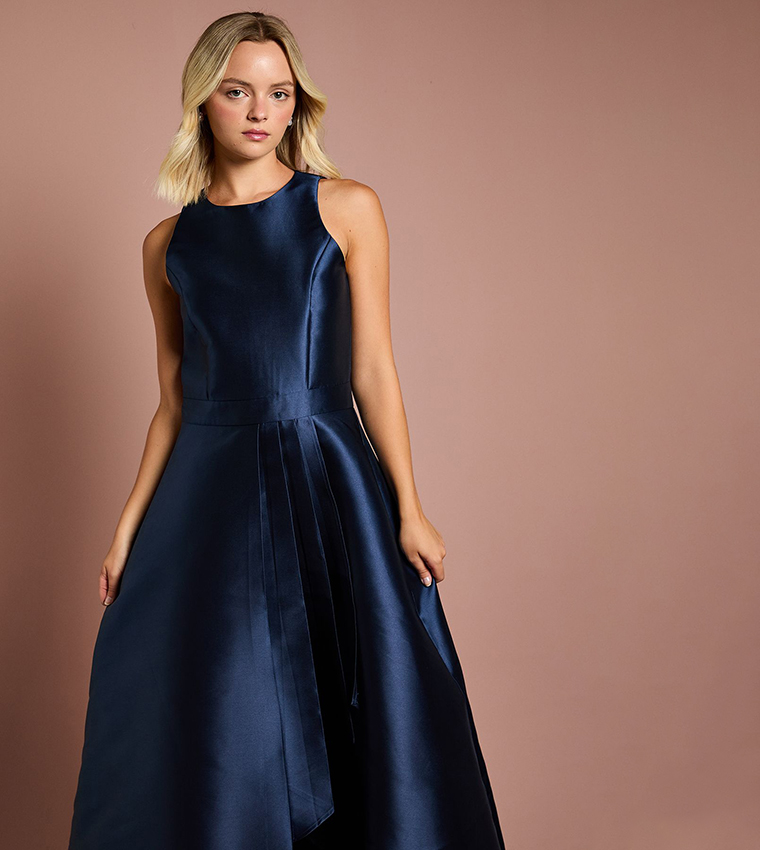Teen Coast Twill Waterfall Bridesmaids Maxi Dress