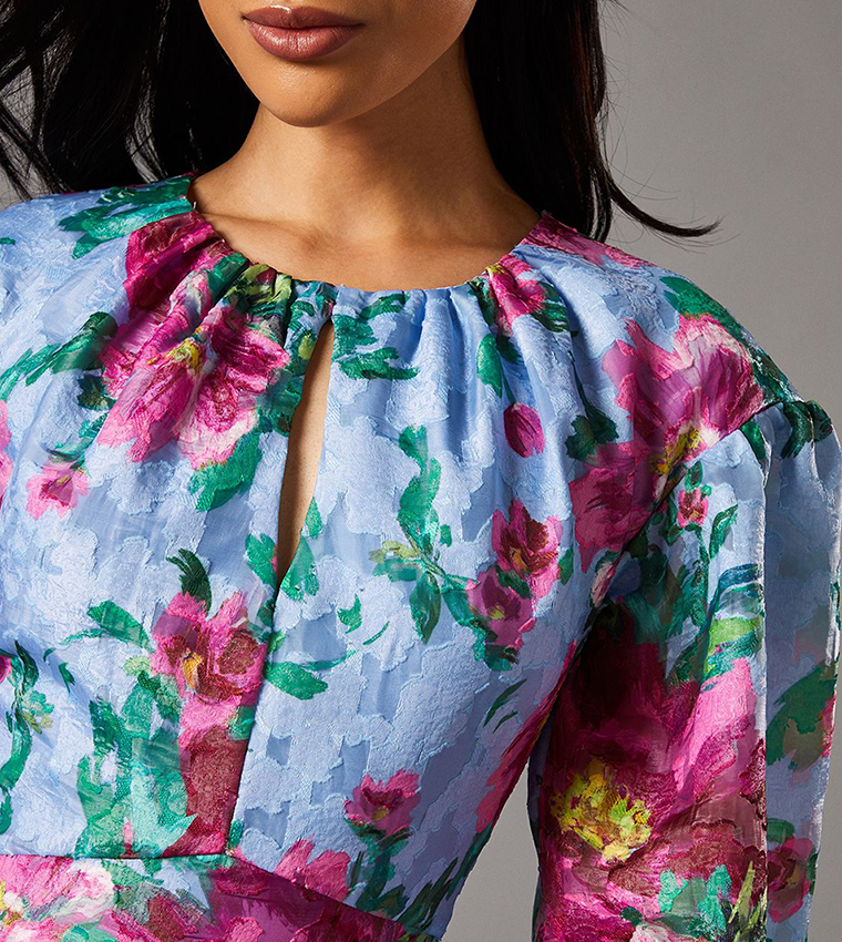 Printed Jacquard Volume Dress