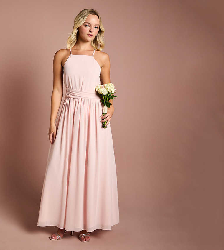 Teen Coast Cross Front Detail Cami Bridesmaids Maxi Dress