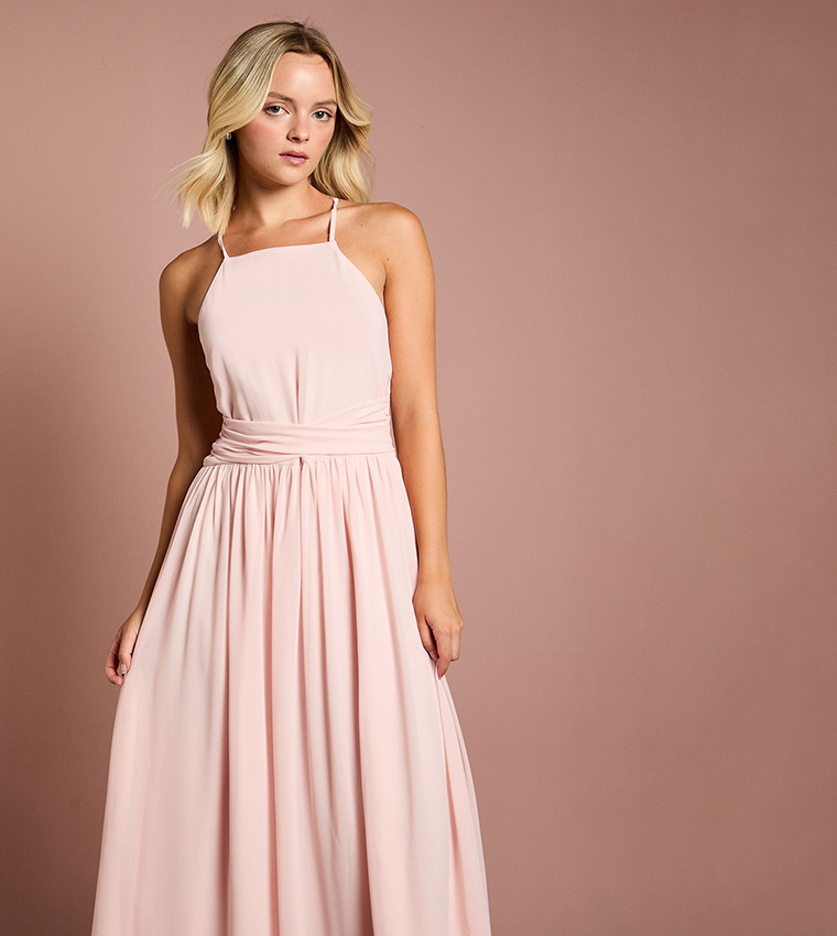 Teen Coast Cross Front Detail Cami Bridesmaids Maxi Dress