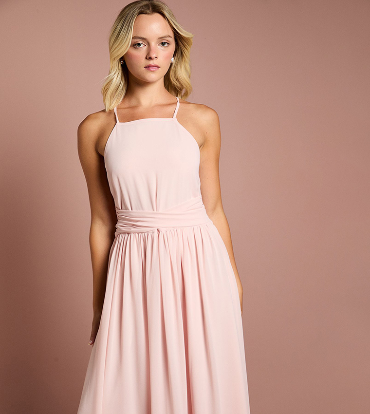Teen Coast Cross Front Detail Cami Bridesmaids Maxi Dress