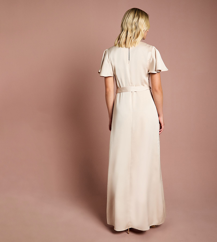 Teen Coast Angel Sleeves Bridesmaids Maxi Dress