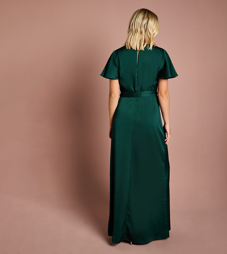 Teen Coast Angel Sleeves Bridesmaids Maxi Dress