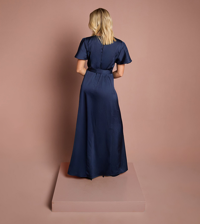 Teen Coast Flared Sleeves Bridesmaid Dress