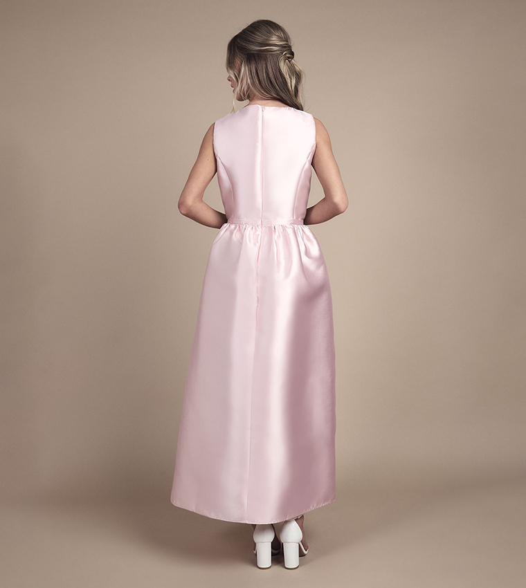 Teen Coast Twill Bow Maxi Bridesmaid Dress