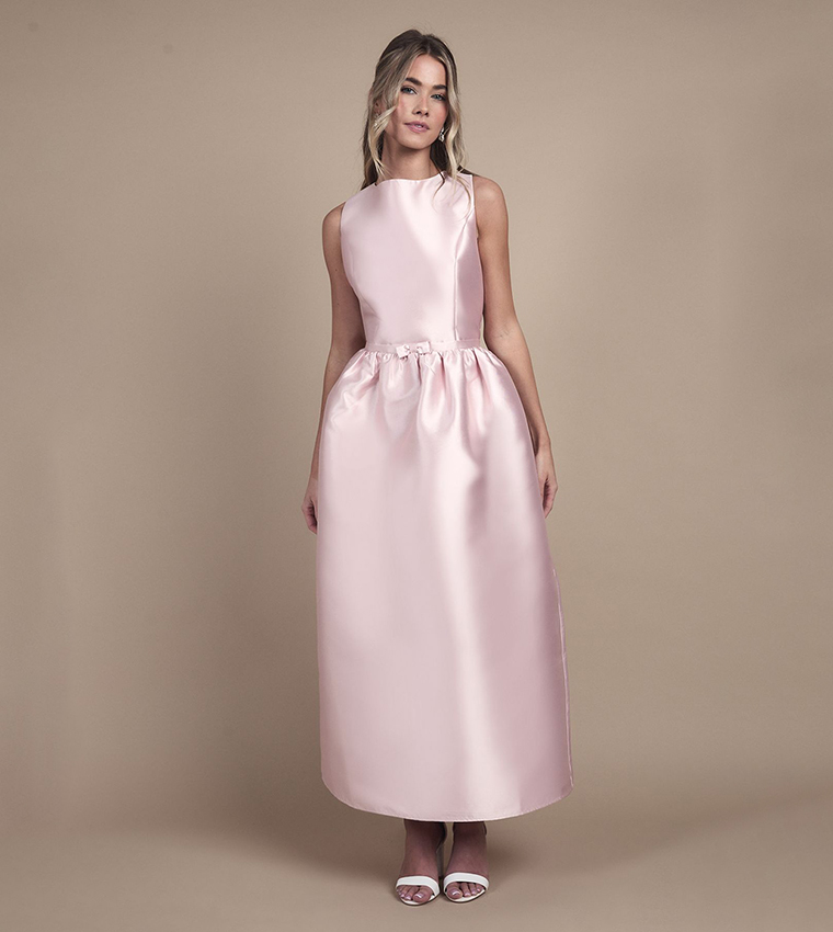 Teen Coast Twill Bow Maxi Bridesmaid Dress