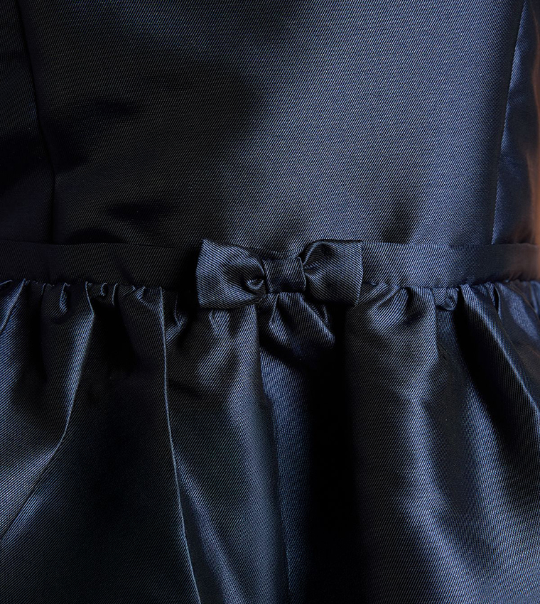 فستان ماكسي تويل بفيونكة لوصيفات العروسة 