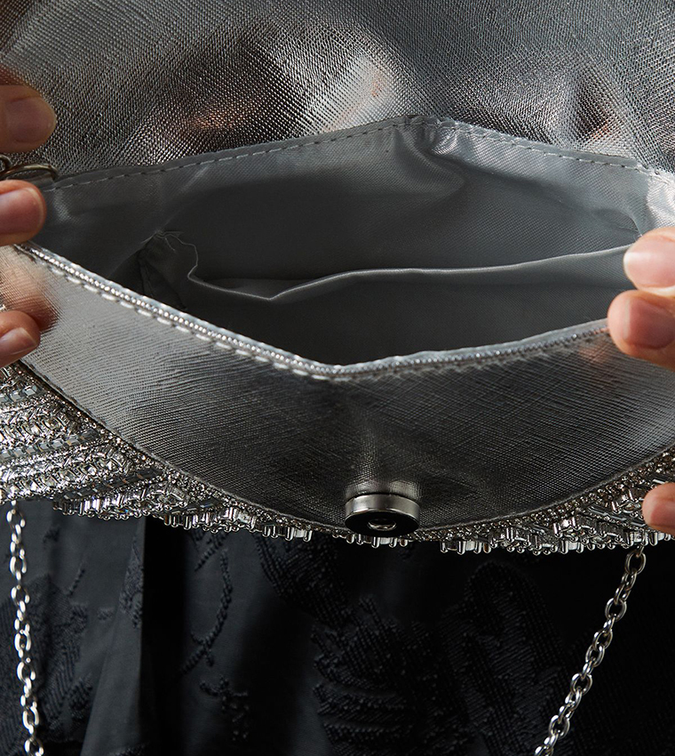 Willow Diamante Envelope Clutch Bag