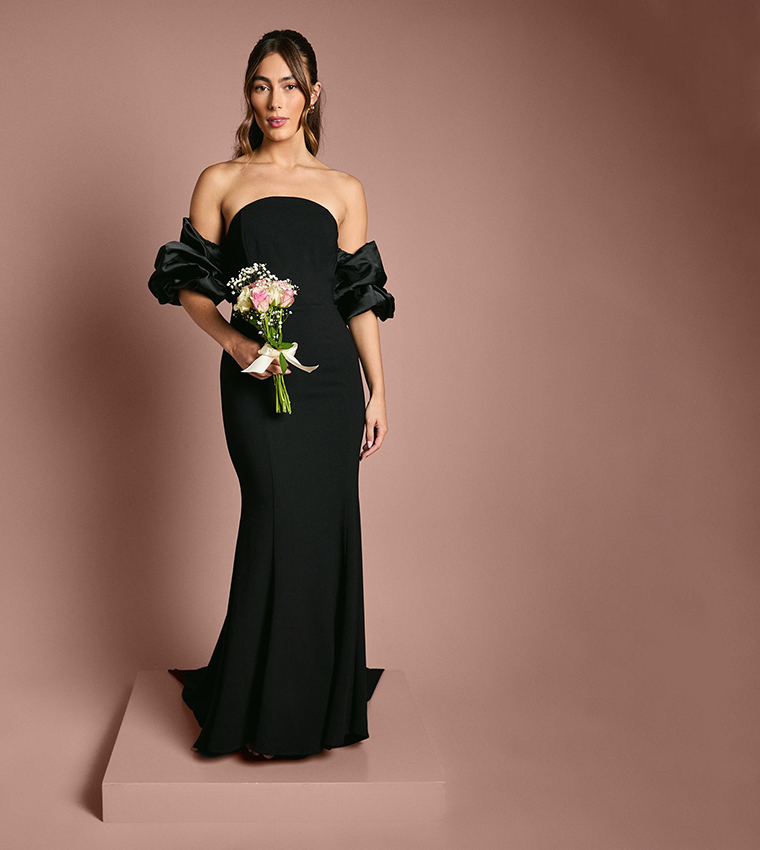 Buy Coast Puff Sleeves Bardot Fishtail Maxi Party Dress In