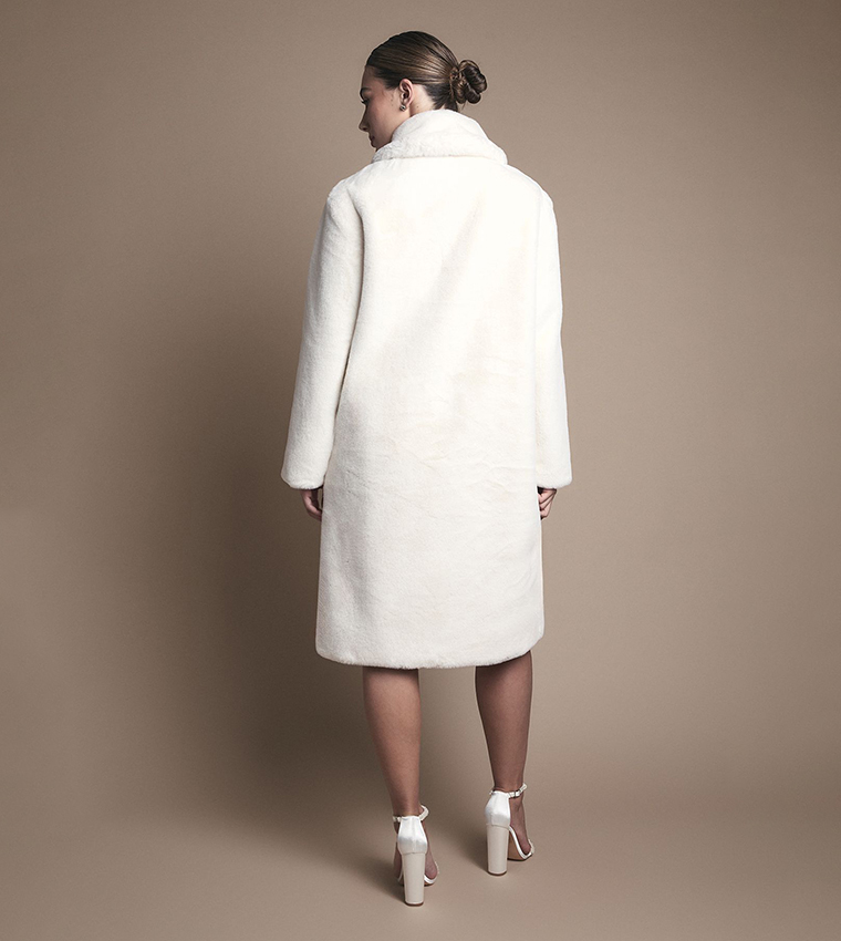 جاكيت طويل فرو صناعي 