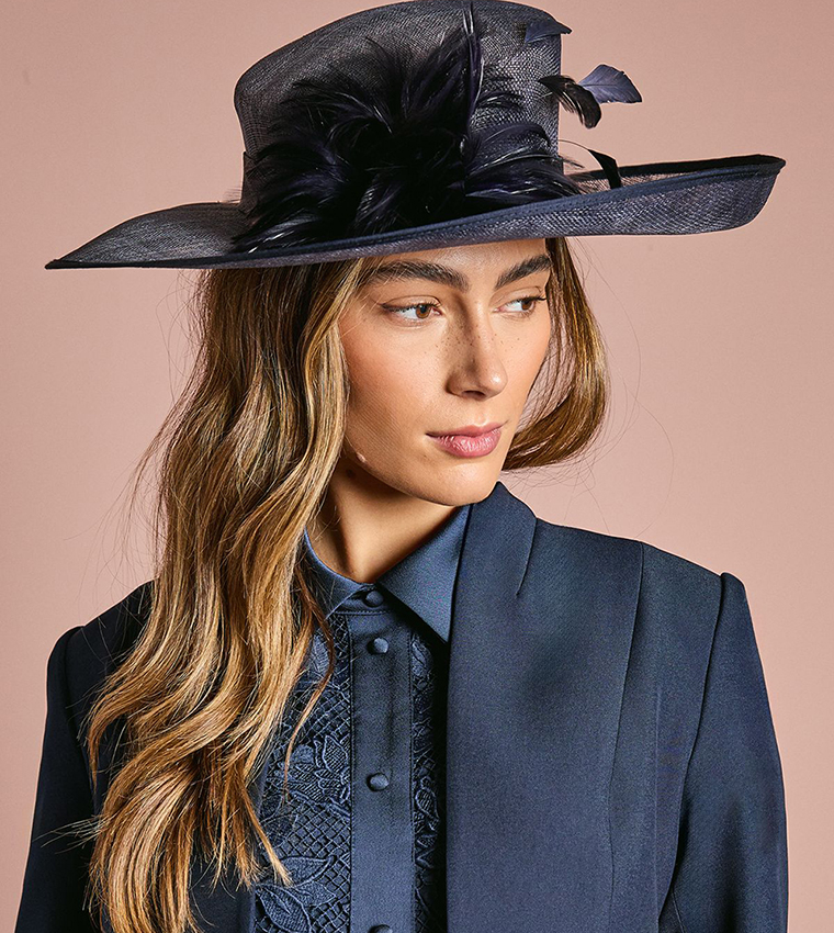Feather Detail Hat
