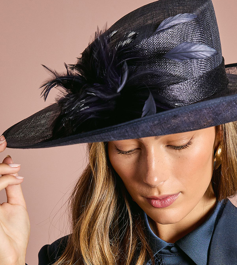 Feather Detail Hat