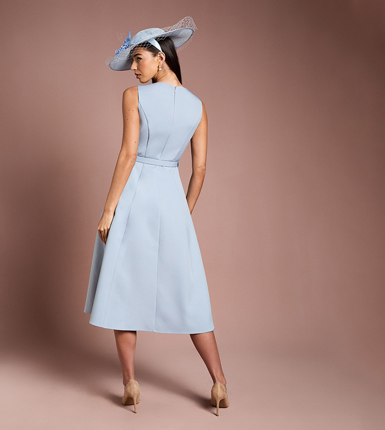 Lisa Tan Tailored Crepe Midi Dress