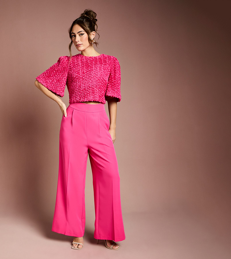 3D Floral Organza Tie Top