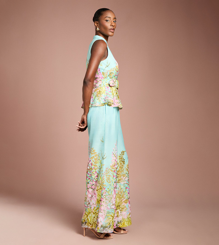 Printed Button Through Belted Shirt