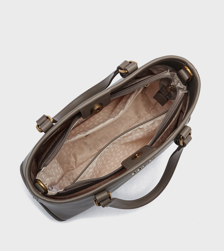 Textured Satchel Bag