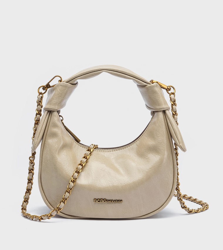 Textured Crescent Handheld Bag