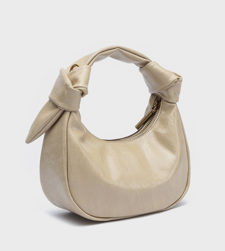 Textured Crescent Handheld Bag