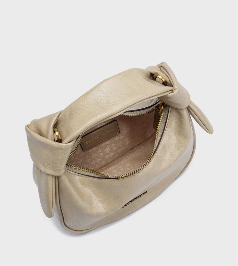 Textured Crescent Handheld Bag