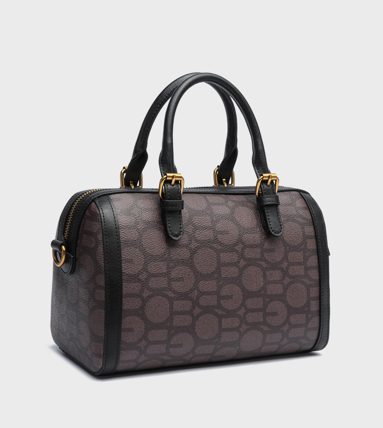 Monogram Patterned Satchel Bag