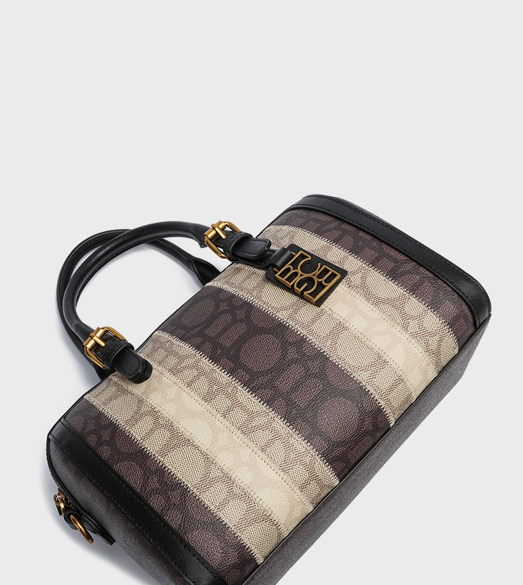 Monogram Patterned Satchel Bag