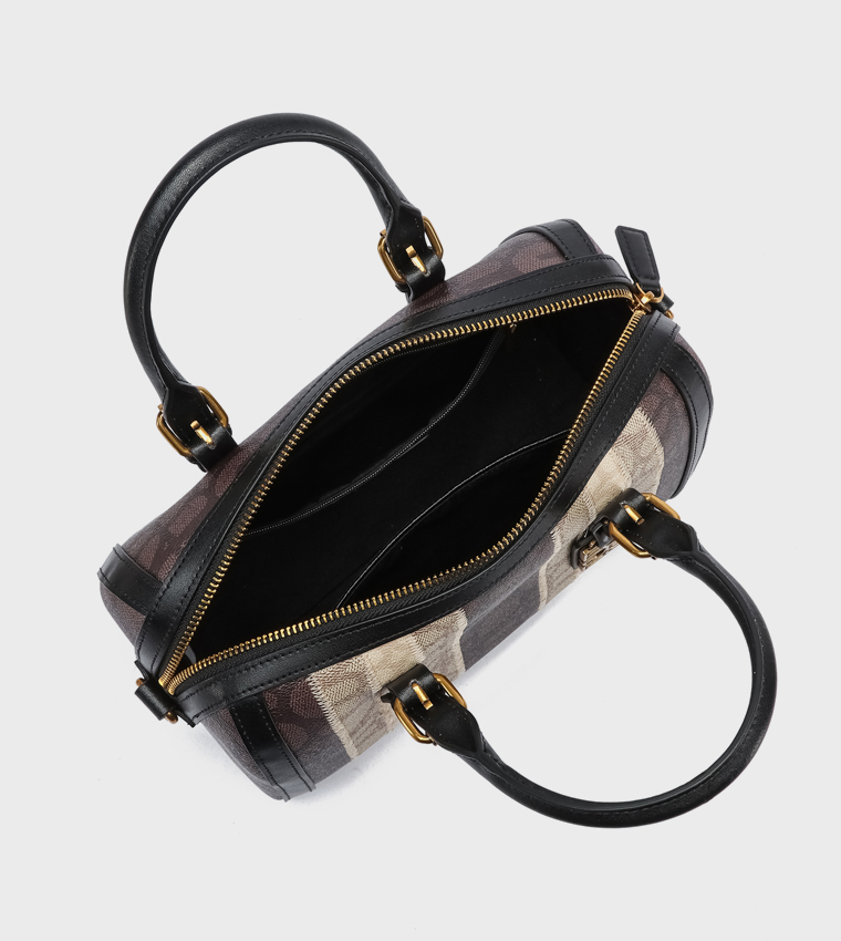 Monogram Patterned Satchel Bag