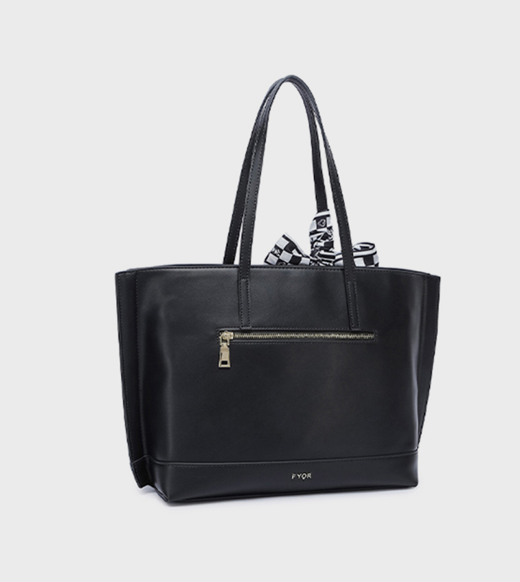 Scarf Detail Tote Bag
