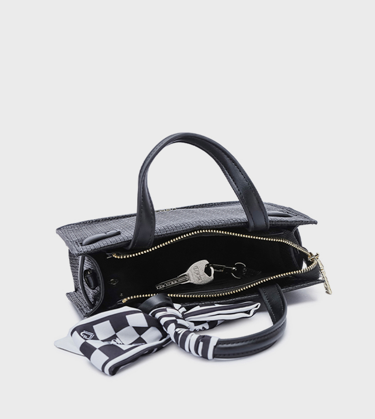 Scarf Detail Satchel Bag 