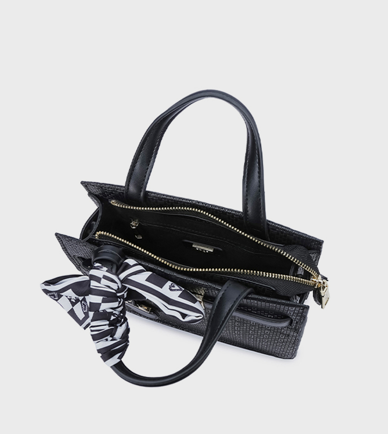 Scarf Detail Satchel Bag 