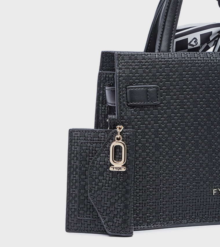 Scarf Detail Satchel Bag 