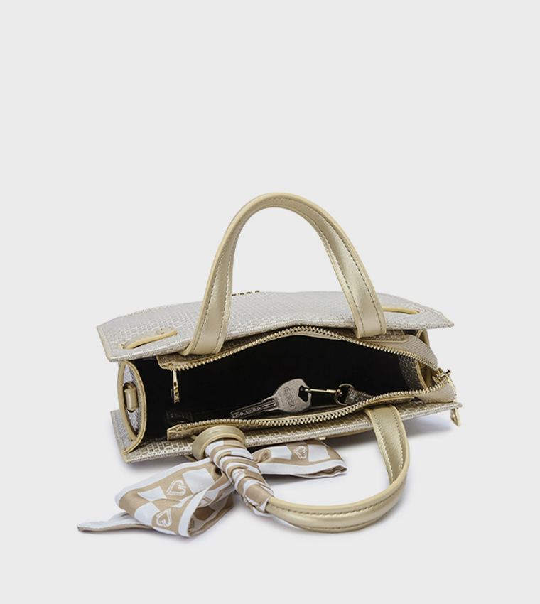 Scarf Detail Satchel Bag 