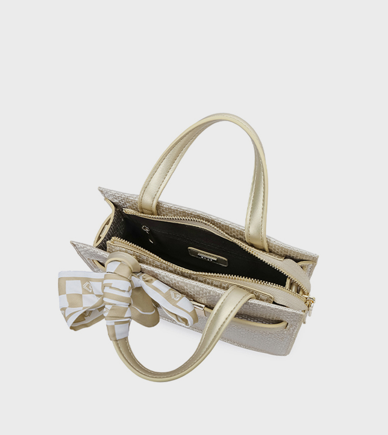 Scarf Detail Satchel Bag 
