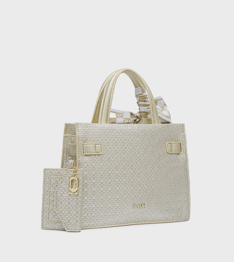 Scarf Detail Satchel Bag 