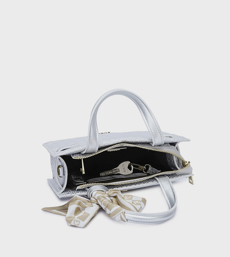 Scarf Detail Satchel Bag 
