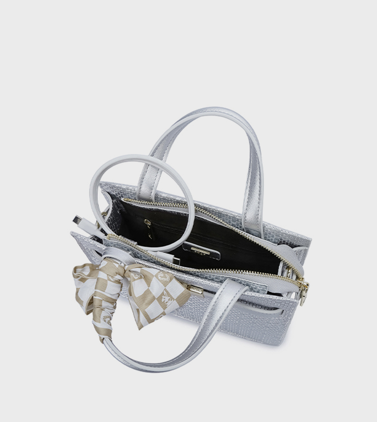 Scarf Detail Satchel Bag 