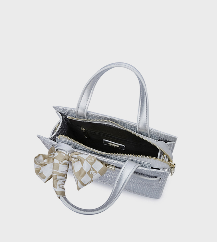 Scarf Detail Satchel Bag 