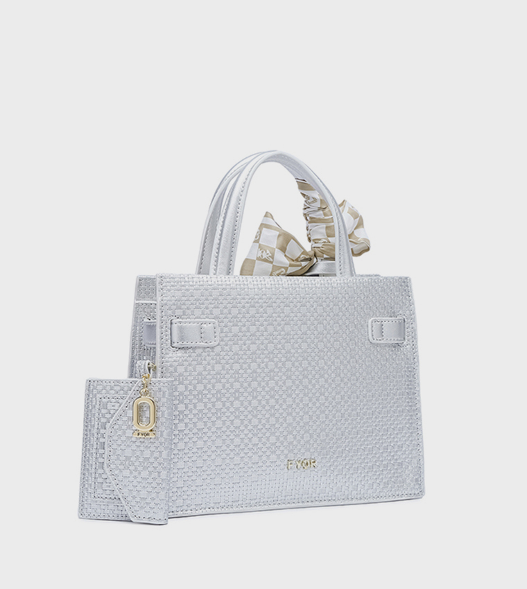 Scarf Detail Satchel Bag 