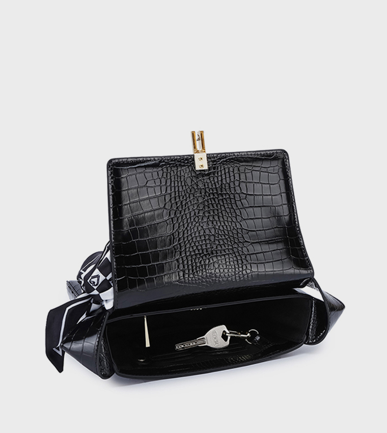 Scarf Detail Shoulder Bag 